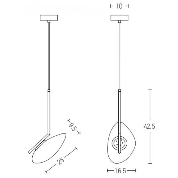 Lampa wisząca nad wyspę 20255 LED 5W 3000K szklana biała złota