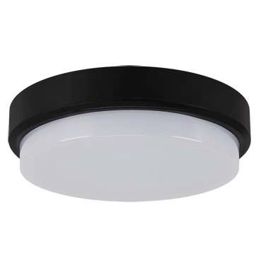 Plafon LAMPA sufitowa ARON 03800 Ideus zewnętrzna OPRAWA metalowa LED 12W 4000K hermetyczna okrągła IP65 czarna