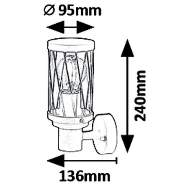 Rustykalna lampa elewacyjna Budapest 8888 Rabalux IP44 metalowa brązowa