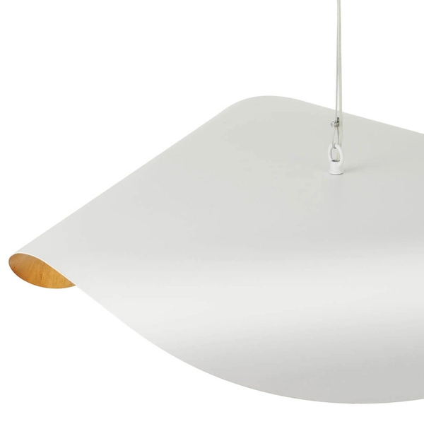 Szklana lampa wisząca ENZO ST-F22020601-D40 white kula biały złoty