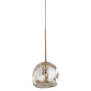 Zwisająca lampa glamour Lava 11106 kula szklana koniak