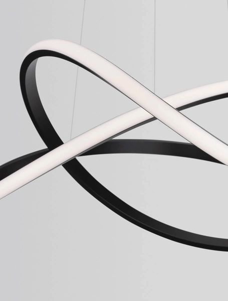 Ledowy żyrandol CHIAPAS LE42835 wstęga LED 28W czarna biała