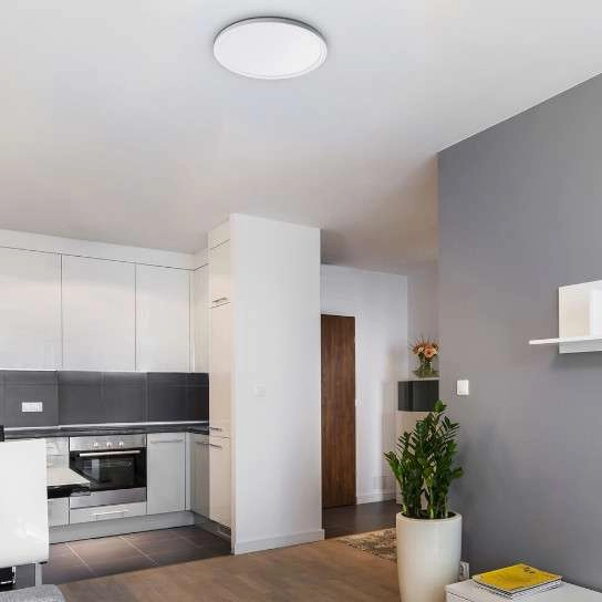 Sufitowa LAMPA plafon PAVEL 3428 Rabalux metalowa OPRAWA płaska okrągła LED 22W 4000K biała