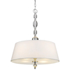 Abażurowa LAMPA wisząca CANCUN P04981WH Cosmolight glamour zwis z kryształkami biały