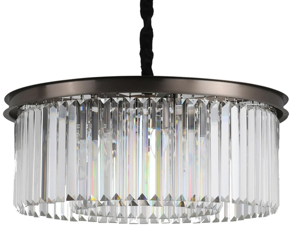 Okrągła lampa wisząca Sparkle SMP0097 Step kryształowa glamour brąz