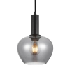 Szklana lampa wisząca Stabla PND-30084-1-BK-SG czarna przydymiona