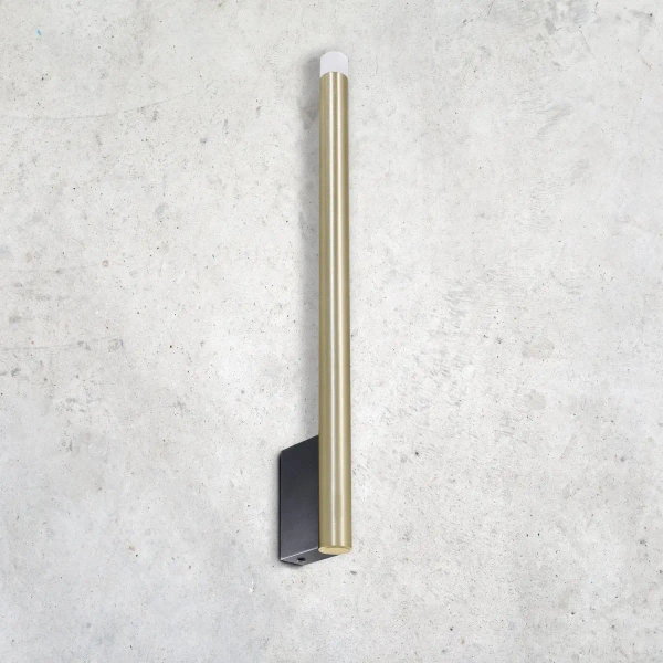 Podłużna lampa ścienna do salonu Glam 326829 metalowa złota czarna