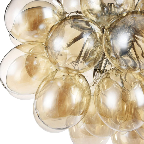 Wisząca LAMPA modernistyczna BALBO MOD112-08-G Maytoni szklana OPRAWA kule ZWIS molekuły koniak