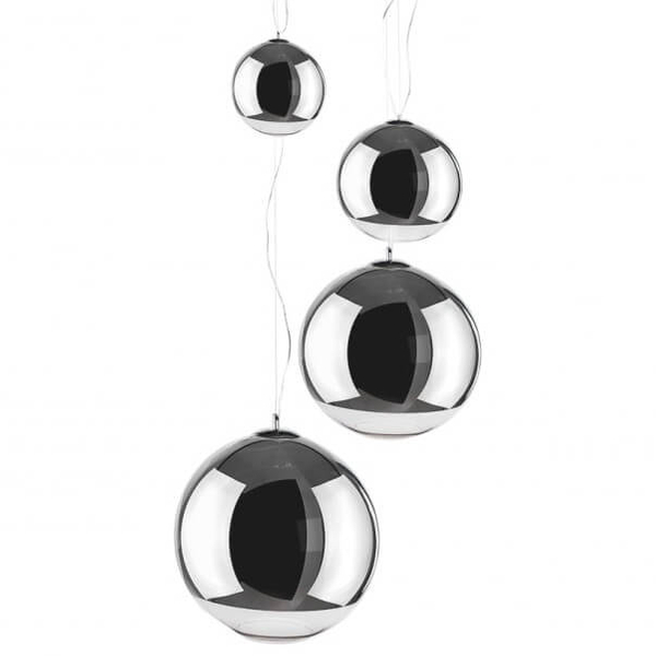 Kaskada lampa wisząca Silver Ball 5-punktowy zwis chrom