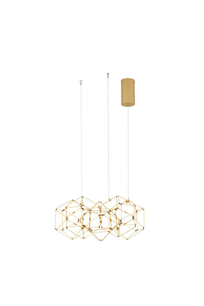 Lampa wisząca ASIS LE42727 LED 21.6W 3000K geometryczny wzór złota