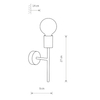 Industrialny kinkiet metalowy Radius 7762 do przedpokoju czarny