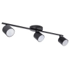 Regulowana sufitowa lampa Mila 3 41342 na belce do salonu czarny