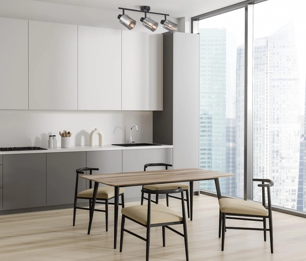 Sufitowa lampa szkło Sardo SPL-5581-3-BK-SG Italux potrójna szara czarna