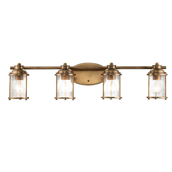 Lampa ścienna latarenki Ashland Bay QN-ASHLANDBAY4-NBR-BATH Quintiesse IP44 mosiądz