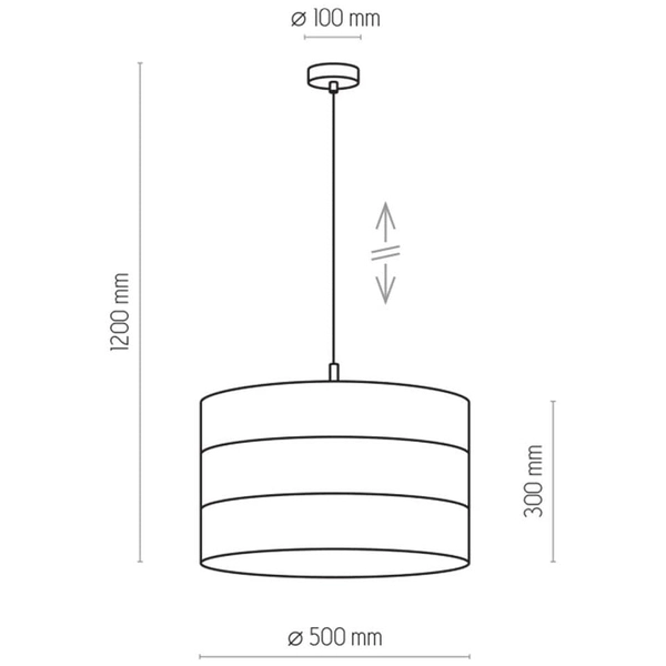 Lampa wisząca Tago 3211 TK Lighting pojedyncza czarna złota