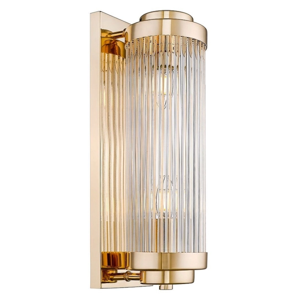 Jadalniana lampa ścienna Sergio kryształowy kinkiet glamour złoty