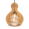 Zawieszana lampa Roots MOD192PL-01W Maytoni zwis drewniana czarna beżowa