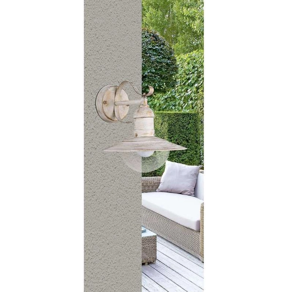 Rustykalna LAMPA elewacyjna OSLO 8270 Rabalux zewnętrzna OPRAWA ogrodowa kinkiet IP44 stal nierdzewna przezroczysty