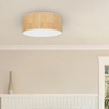 Okrągła lampa sufitowa Lino MLP7521 plafon nad stół biała drewno