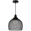 Ażurowa lampa wisząca MESH 43404/28/30 siatka kopuła loft czarna