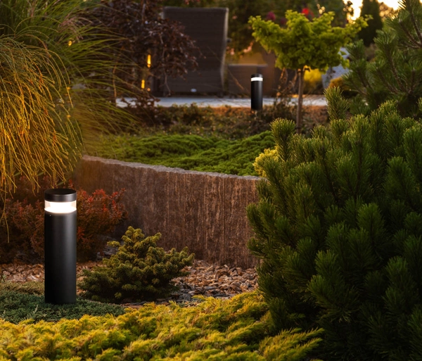 Metalowy słupek do ogrodu Marcon OFL-6552-70-4K Italux LED 12W 4000K IP54 czarny