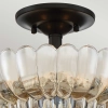 Klasyczna lampa sufitowa Whitecap QZ-WHITECAP-SF-S kwiat bursztynowy