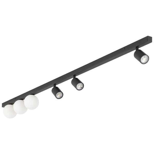 Sufitowa lampa do kuchni Vox 10003 listwa kule rurki czarna biała