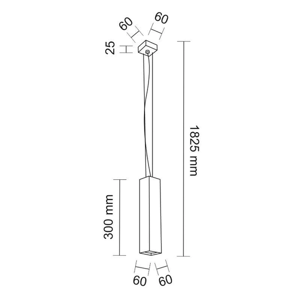 LAMPA wisząca NODA 7642 Shilo prostokątna OPRAWA metalowa zwis biały