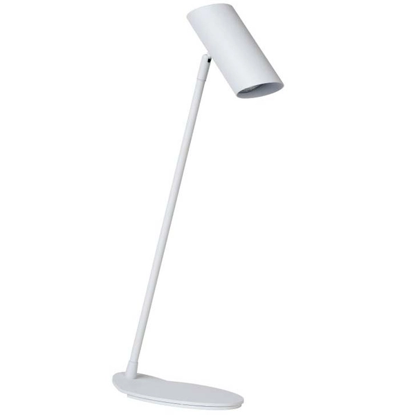 Biała lampka stojąca Hester 19600/01/31 tuba z regulacją na biurko