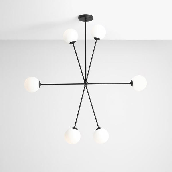 Minimalistyczna lampa wisząca Ohio 1081PL_K1 biała czarna