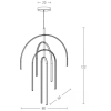 Wisząca lampa do kuchni 1933 LED 96W 3000K nad wyspę złota