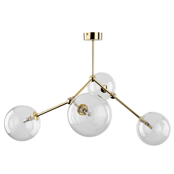 Natynkowa lampa Fairy 10070 bubbles metalowa przezroczysta złota