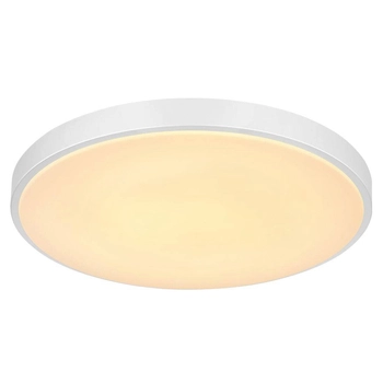 Minimalistyczna LAMPA sufitowa SONNY 41586-24 Globo okrągła LED 24W 2700K - 6000K do salonu srebrna