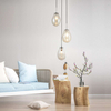 LAMPA wisząca FONDI LP-1214/3P Light Prestige szklana OPRAWA kaskada zwis przezroczysty