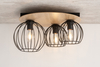 Lampa sufitowa Cyber 32356 druciak do przedpokoju czarny drewno