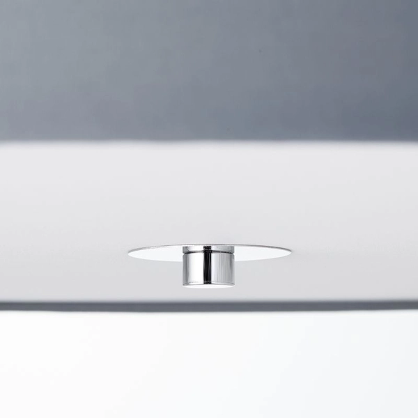 Abażurowa lampa sufitowa Andria 93522/22 okrągła szara chrom