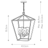Tarasowy żyrandol Alford QN-ALFORD-PLACE-4P-MB na łańcuchu IP44 czarny