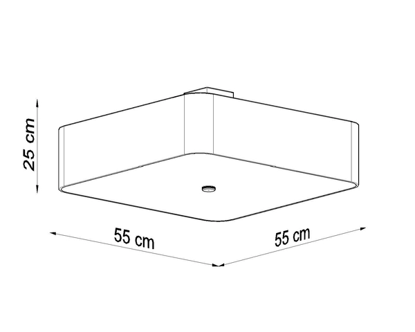 LAMPA sufitowa SL.0826 abażurowa OPRAWA kwadratowy plafon czarny