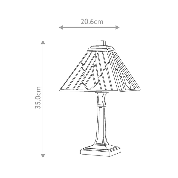 Szklana lampka nocna Alderley TF-ALDERLEY-TL-M Elstead art. deco multikolor