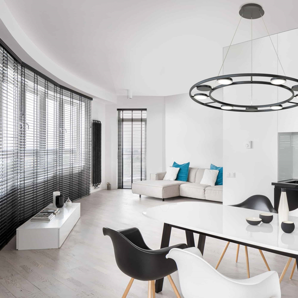 Okrągła lampa wisząca Fad MOD070PL-L63B3K LED 63W 3000K czarna