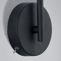 Kinkiet do sypialni Diallo 208070132 metalowy wysięgnik czarny