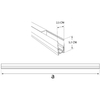 Natynkowa szyna magnetyczna 463 Domeno LED metalowy czarny