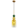 Wisząca lampa nad stół PASTELLO ST-DN399A szklana żółta zielona