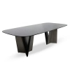 Czarny stół DUNE MM001501100380 szklany do jadalni 240x121cm