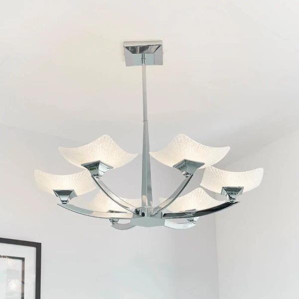 Żyrandol do salonu Ayres AYRES-4CH metalowy glamour chrom