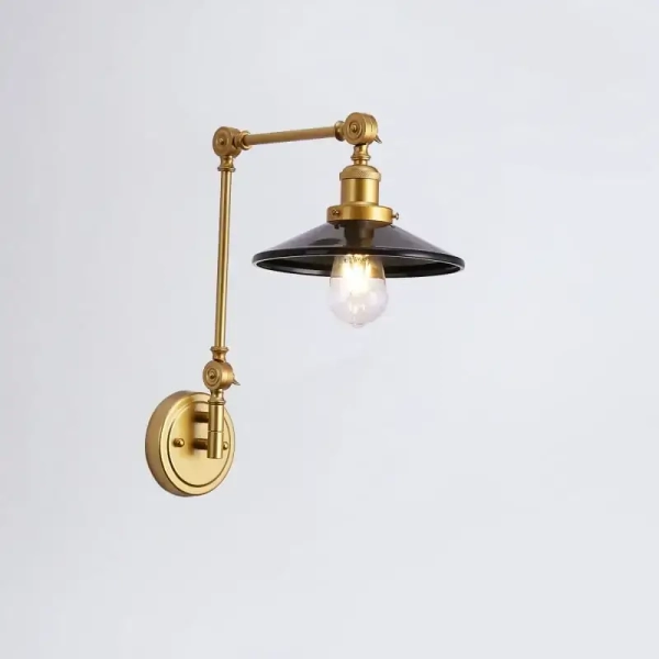 Regulowany kinkiet ścienny Retro ABR-KRNW-GB Abruzzo czarny złoty
