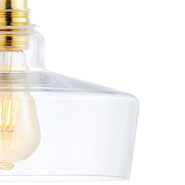 Loftowa LAMPA wisząca LONGIS 10877305 Kaspa szklana OPRAWA skandynawski ZWIS kaskada złota przezroczysta czarna