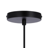 Czarna lampa wisząca Cordel szklana kula frame do sypialni