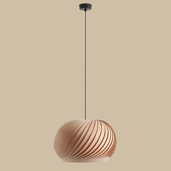 Drewniana lampa wisząca Nature Light 1110G_M Aldex do przedpokoju brązowa