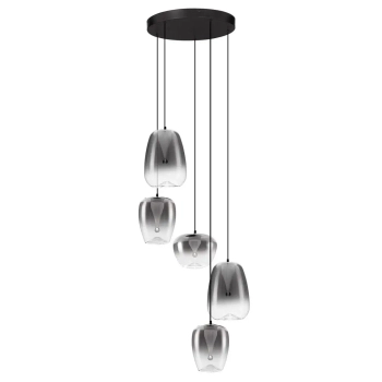 Wisząca lampa do salonu JAREVIA LE45123 LED 18W 3000K kaskada szara